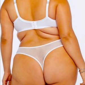 Floral Glow Mesh Thong